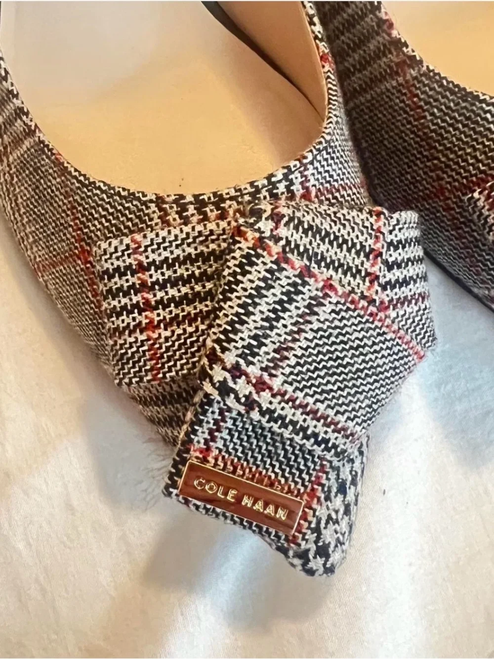 Cole Haan Plaid Bow high heels in Black, Brown, Red. + A LITTLE GIFT 🎁